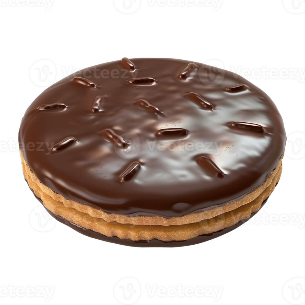 AI generated Chocolate Biscuit on Transparent background - Ai Generated png