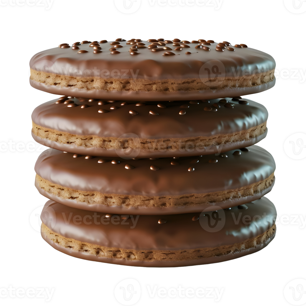 AI generated Chocolate Biscuit on Transparent background - Ai Generated png