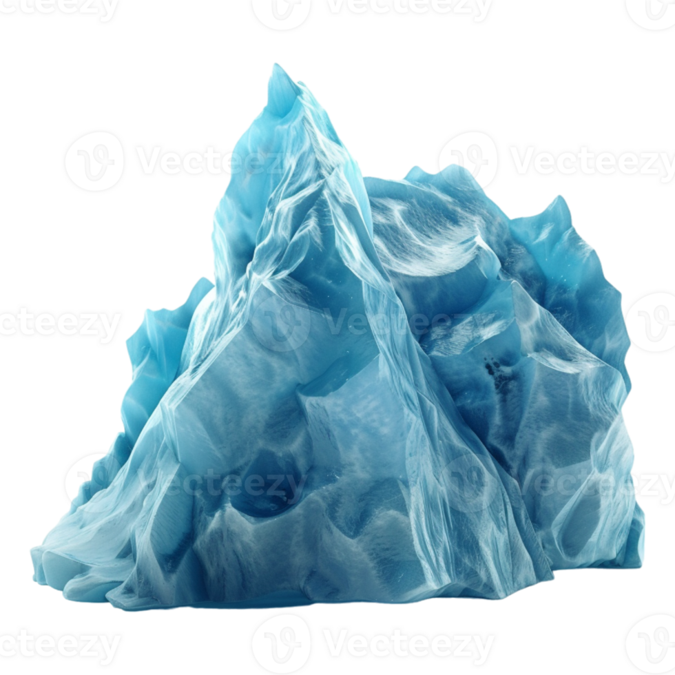 AI generated 3D Rendering of a Ice Burg on Transparent Background - Ai Generated png