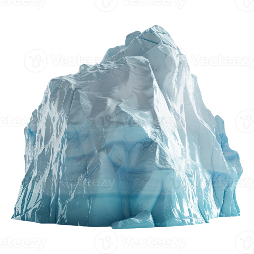 AI generated 3D Rendering of a Ice Burg on Transparent Background - Ai Generated png