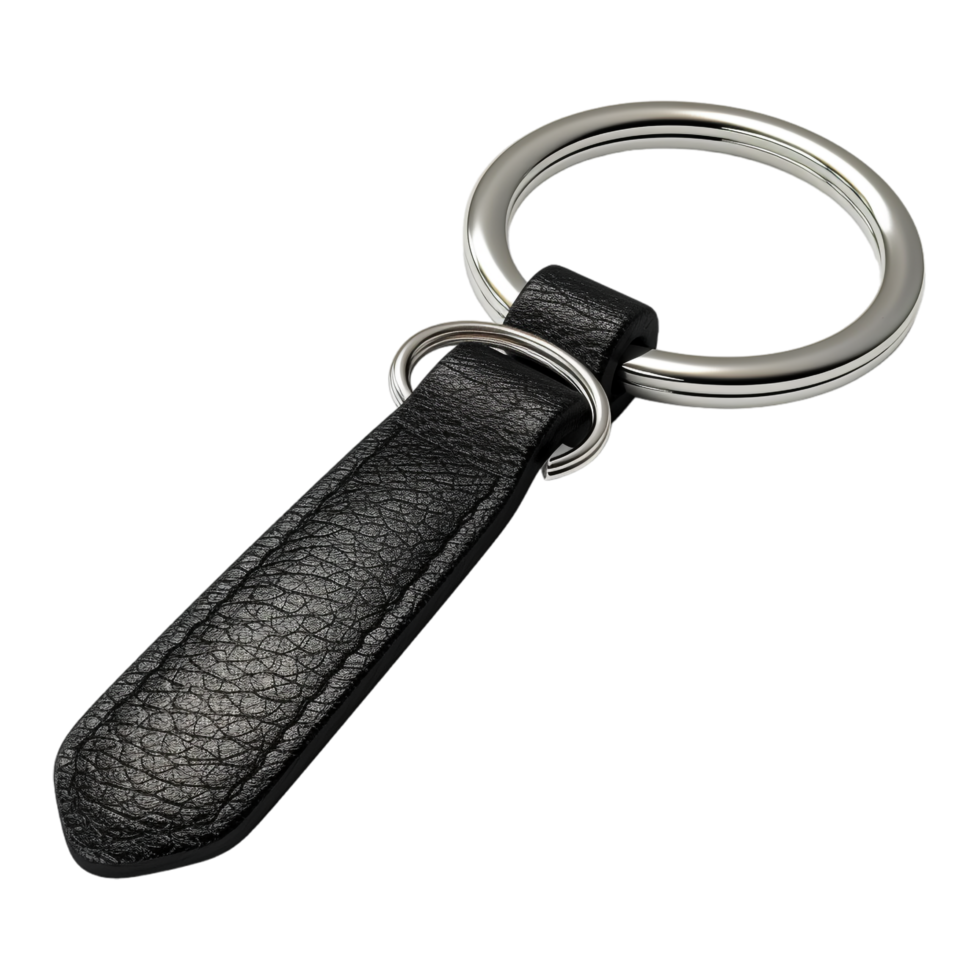 AI generated Black Key Ring on Transparent background - Ai Generated png