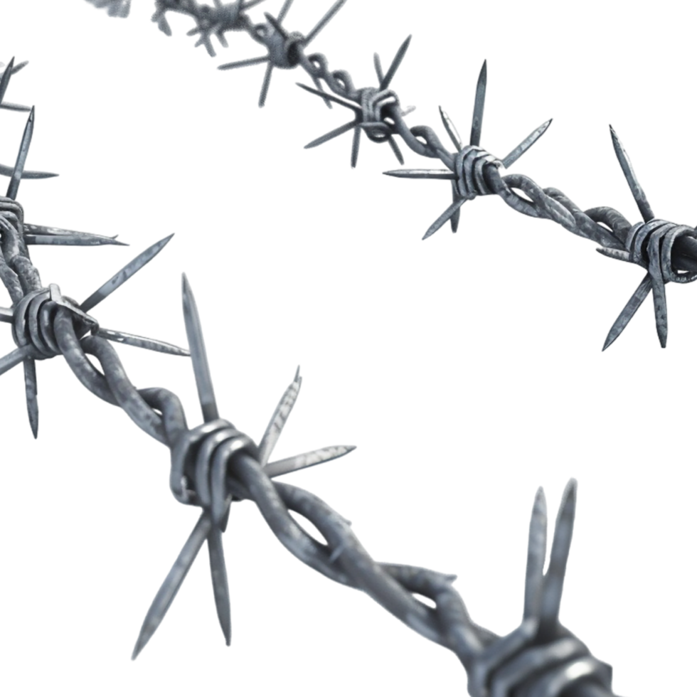 AI generated Barbed Wire Fence on Transparent background - Ai Generated png
