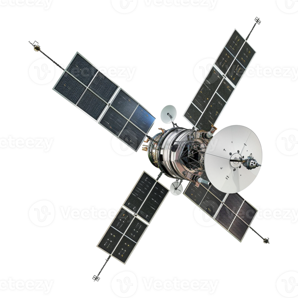AI generated Space Satellite on Transparent background - Ai Generated png