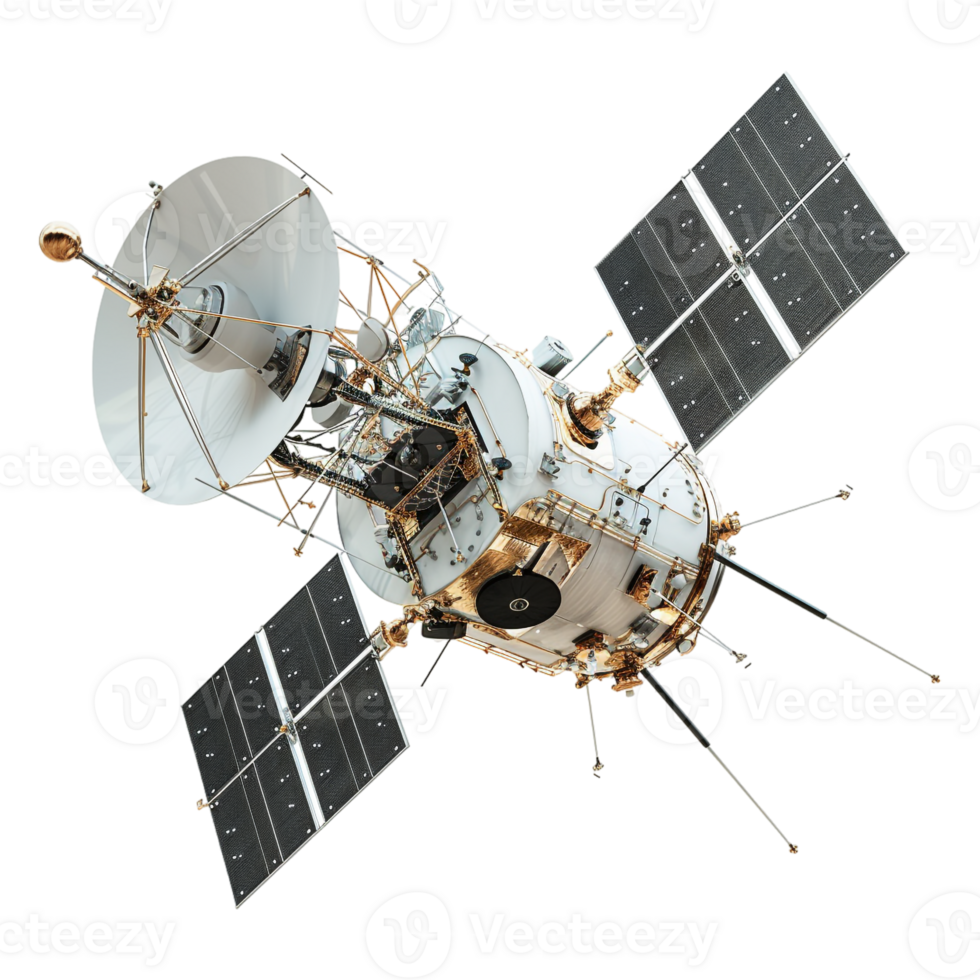 AI generated Space Satellite on Transparent background - Ai Generated png
