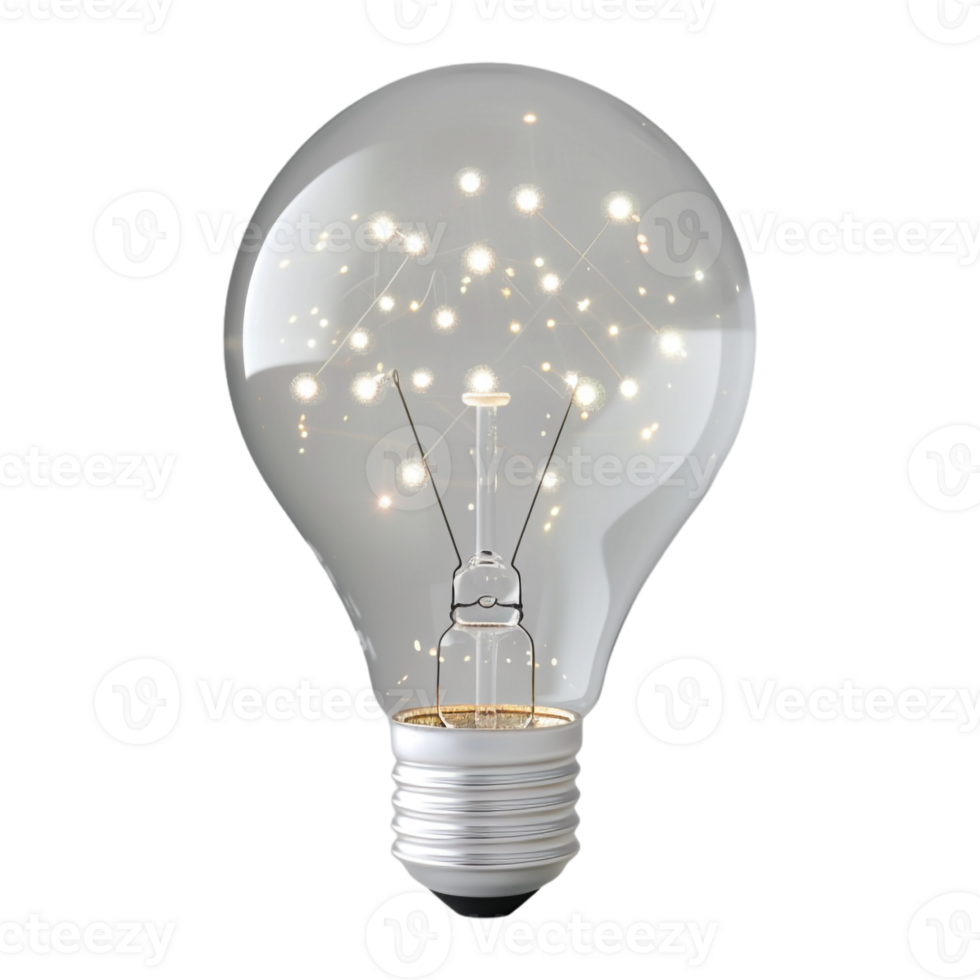 AI generated 3D Rendering of a Light LED Bulb on Transparent Background - Ai Generated png
