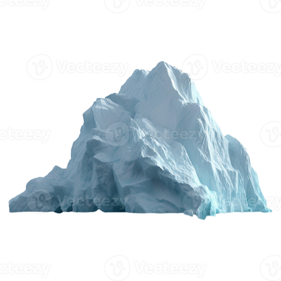 AI generated 3D Rendering of a Ice Burg on Transparent Background - Ai Generated png