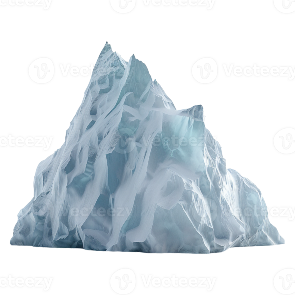 AI generated 3D Rendering of a Ice Burg on Transparent Background - Ai Generated png