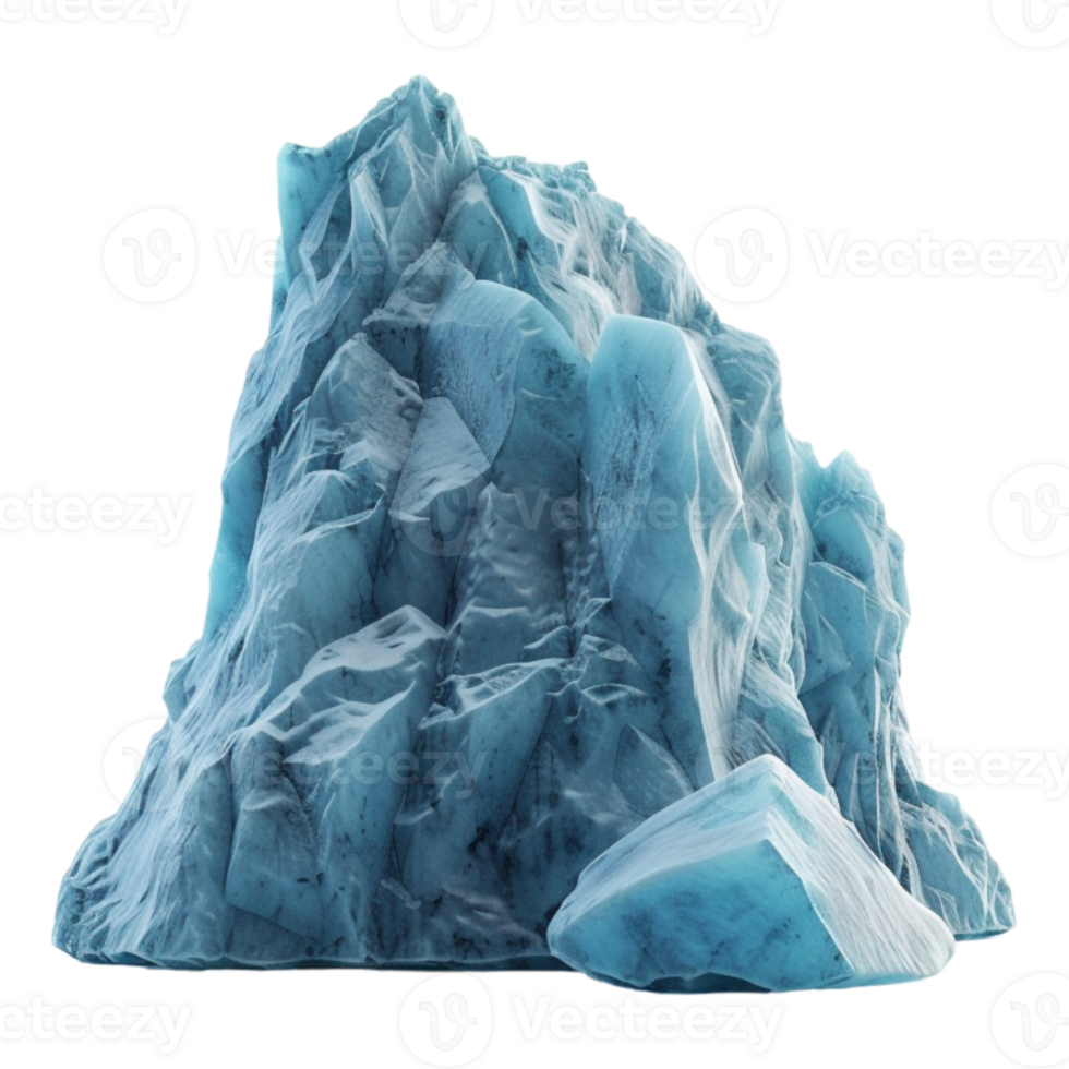 AI generated 3D Rendering of a Ice Burg on Transparent Background - Ai Generated png