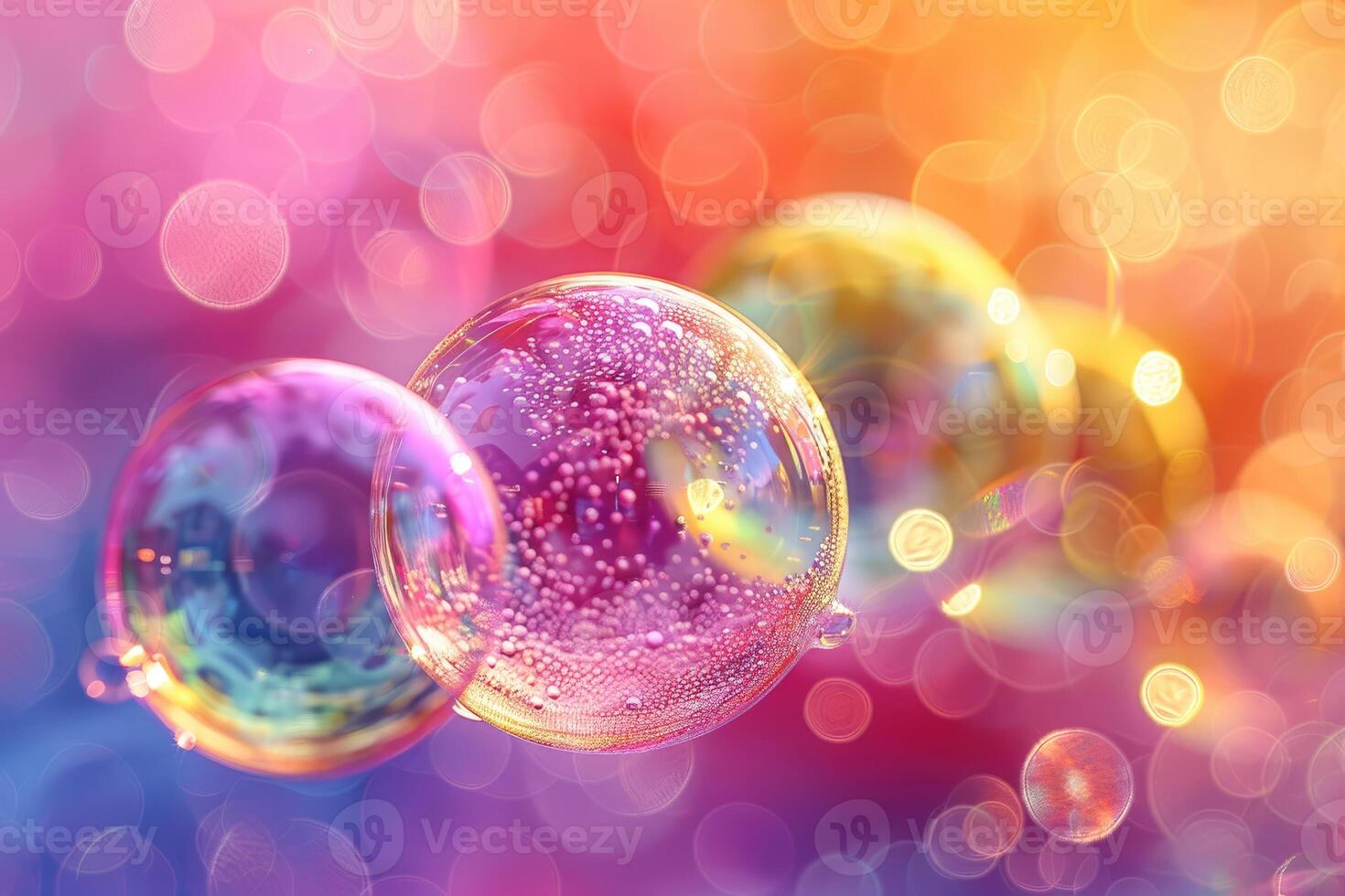 ai generado resumen agua burbujas vistoso antecedentes diseño imágenes foto