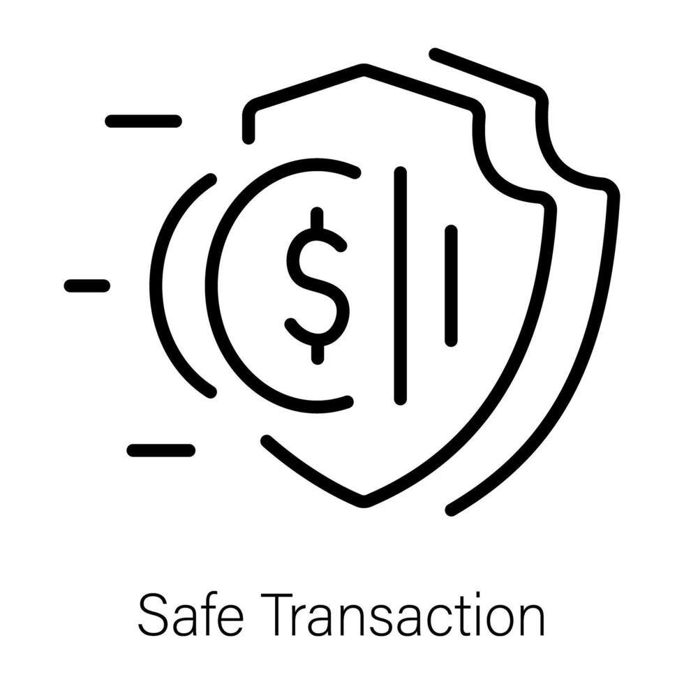 Trendy Safe Transaction vector