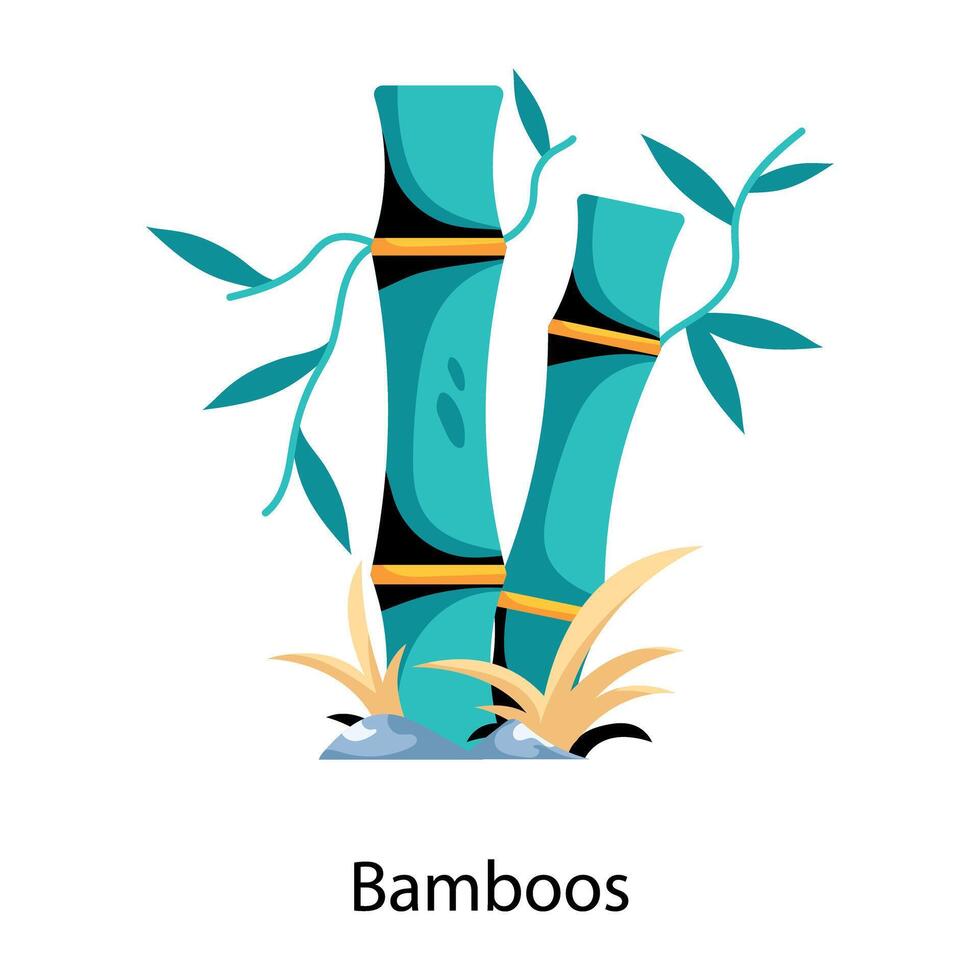 de moda bambúes conceptos vector