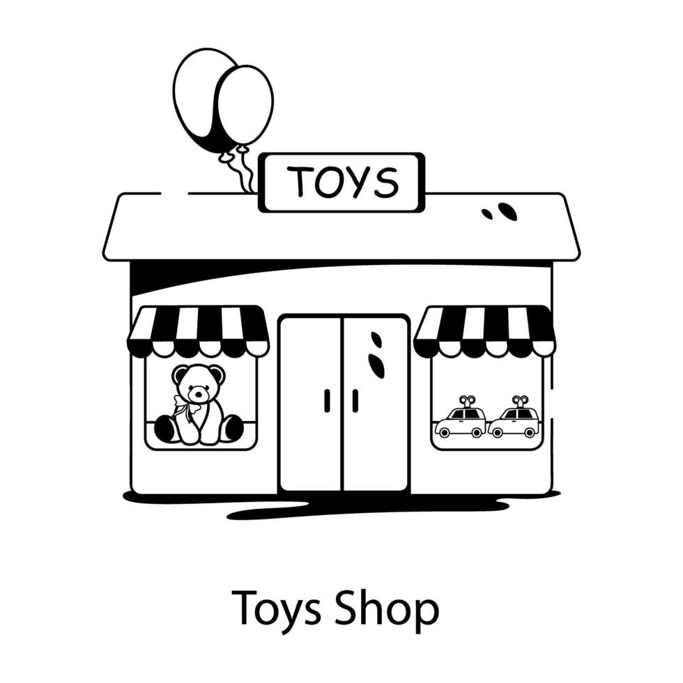 Trendy Toys Shop vector