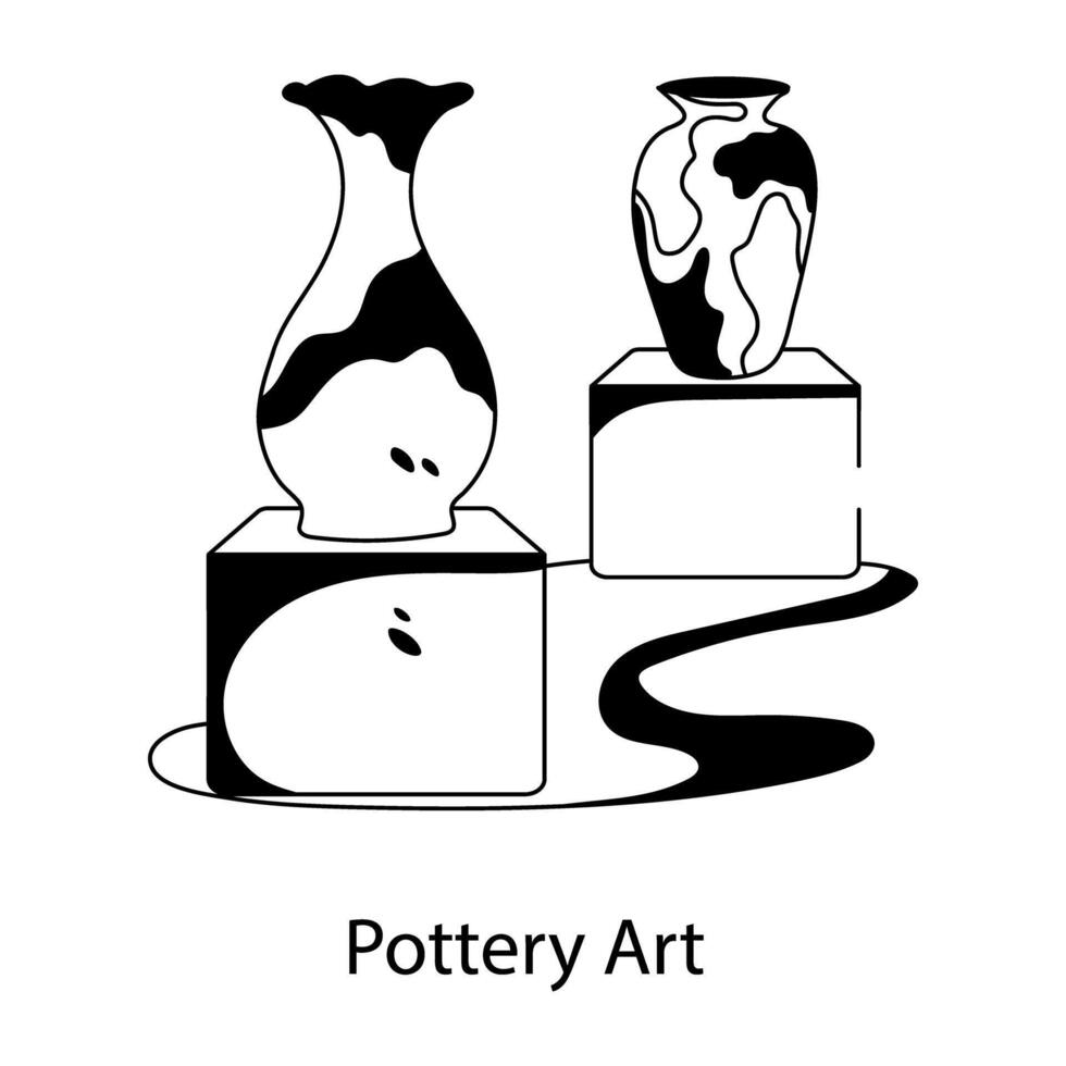 Trendy Pottery Art vector