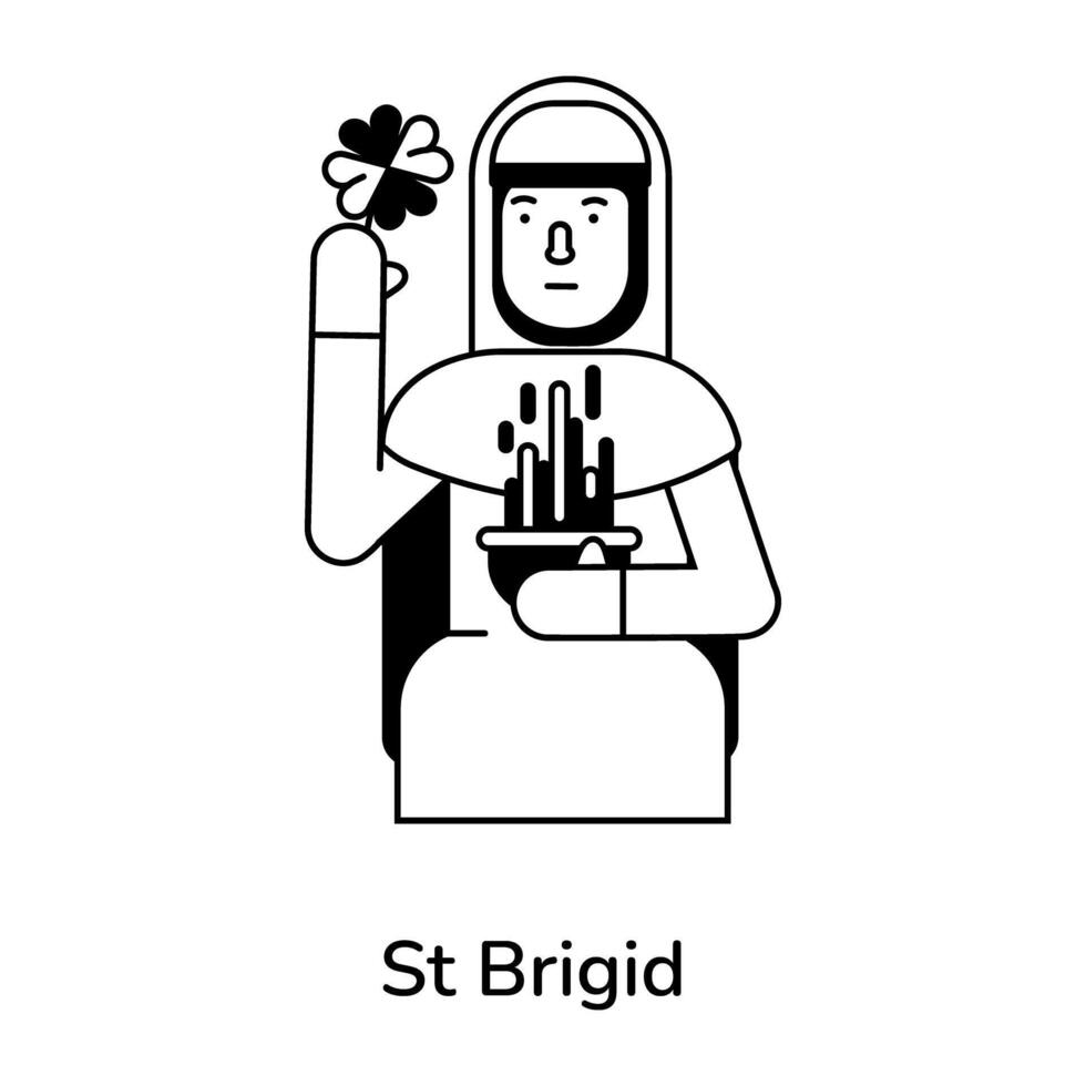 Trendy St Brigid vector