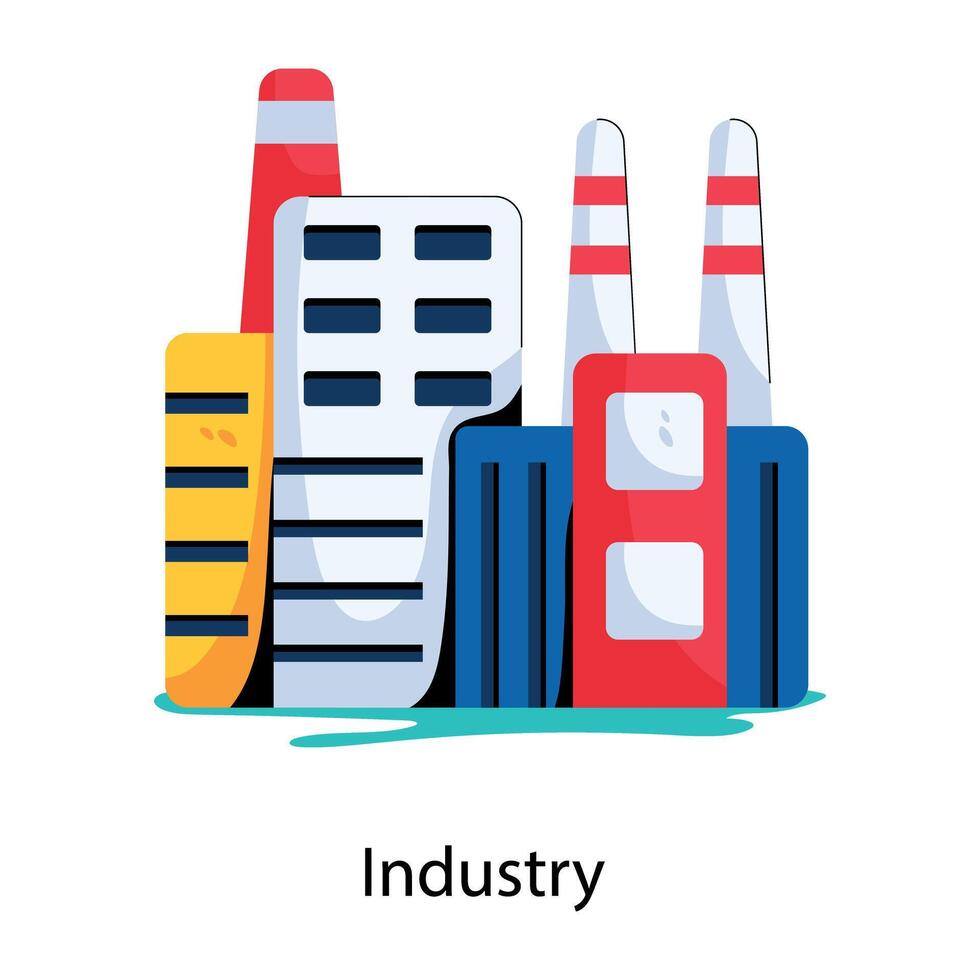 Trendy Industry Concepts vector