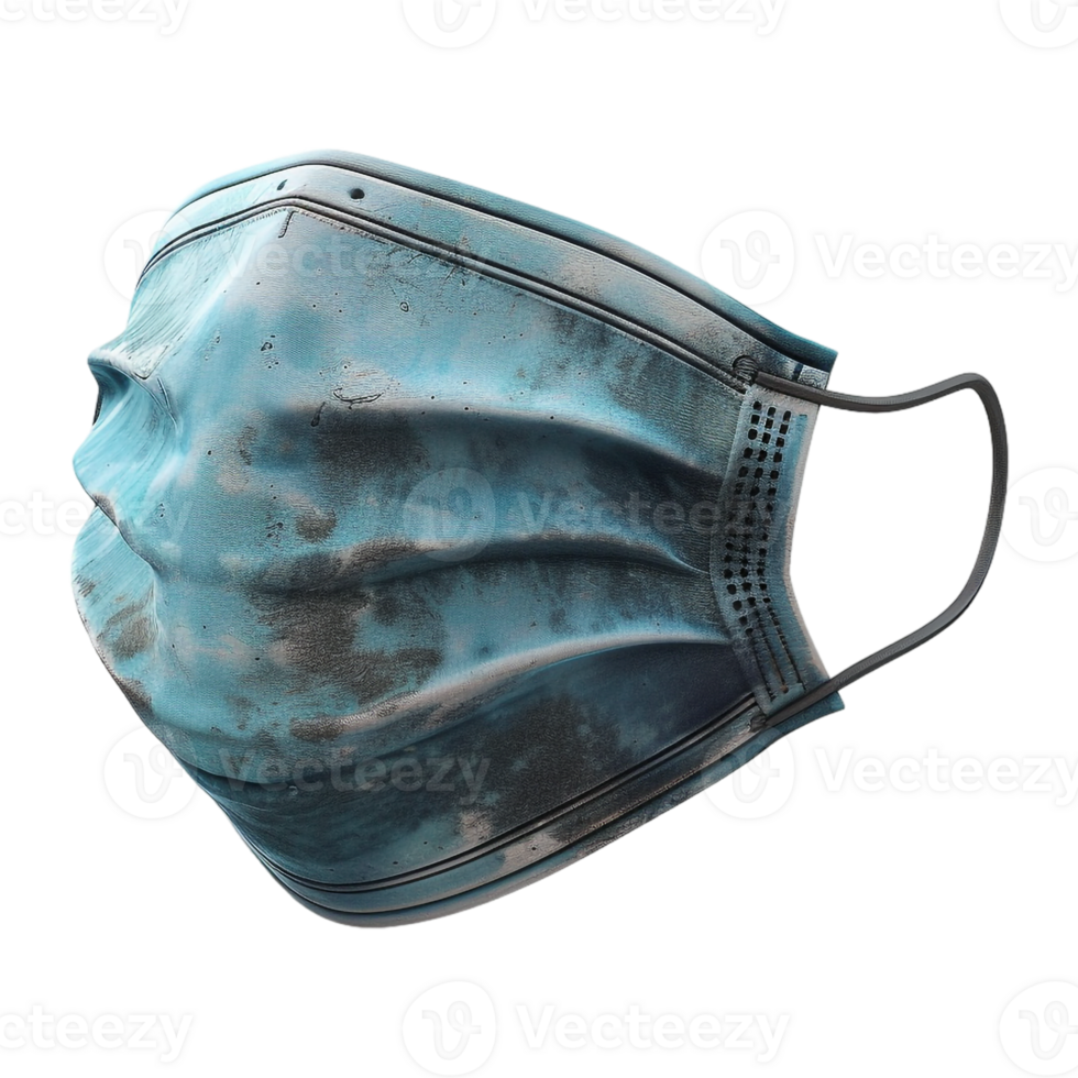 AI generated 3D Rendering of a Medical Face Mask on Transparent Background - Ai Generated png