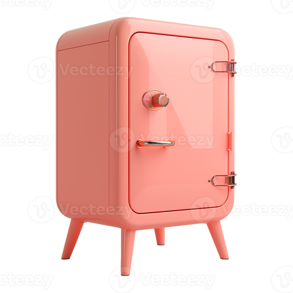 AI generated 3D Rendering of a Safe Locker on Transparent Background - Ai Generated png
