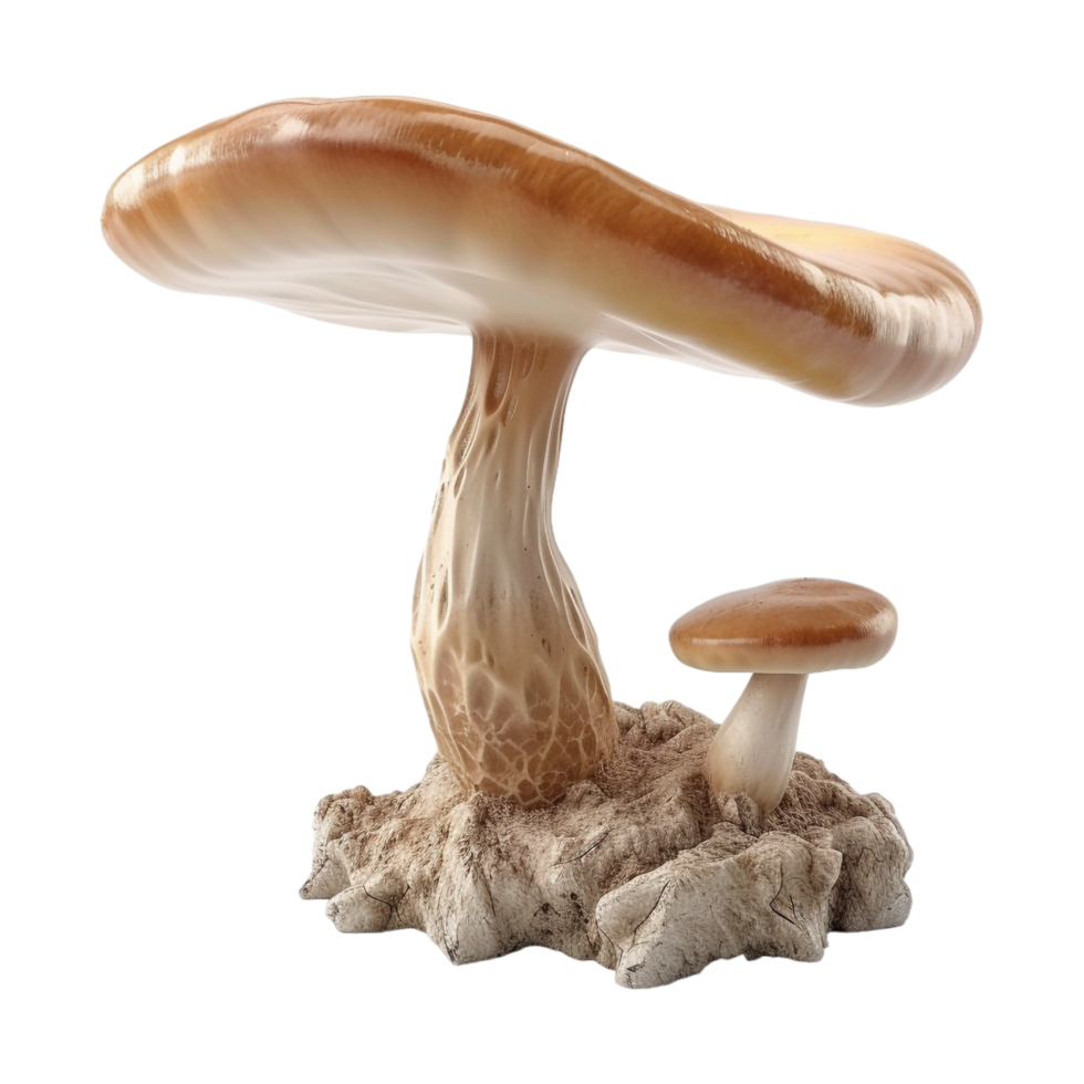 ai généré 3d le rendu de une champignon sur transparent Contexte - ai généré png