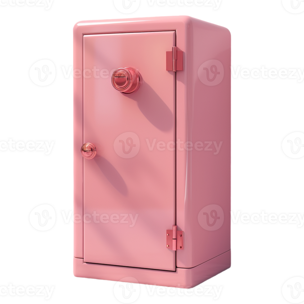 AI generated 3D Rendering of a Safe Locker on Transparent Background - Ai Generated png