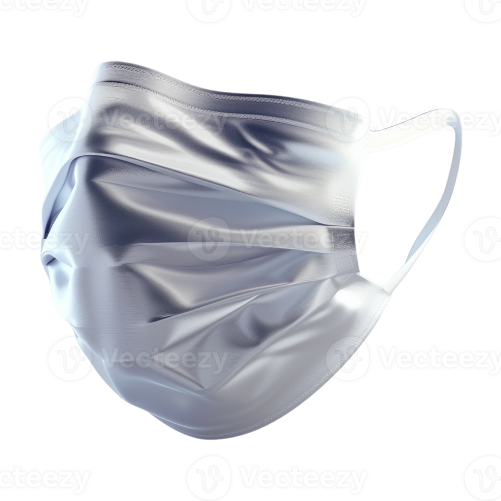 AI generated 3D Rendering of a Medical Face Mask on Transparent Background - Ai Generated png
