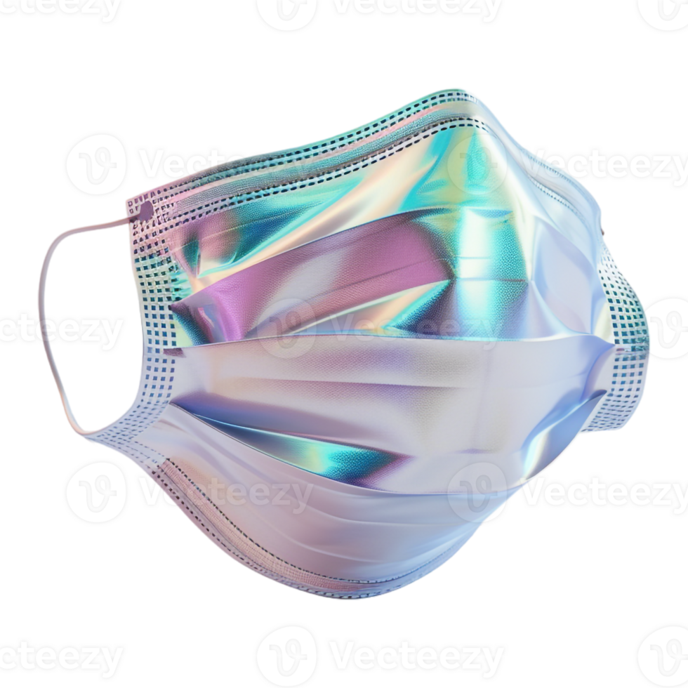 AI generated 3D Rendering of a Medical Face Mask on Transparent Background - Ai Generated png