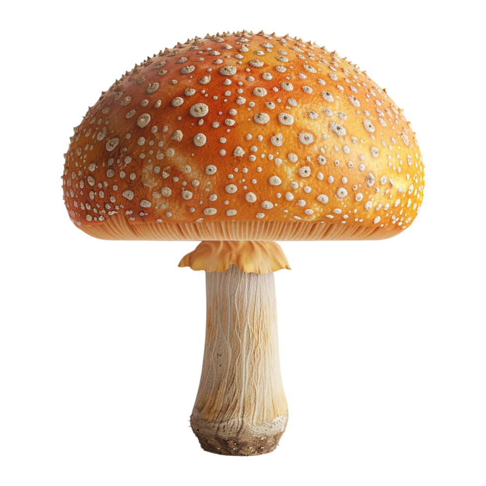 AI generated 3D Rendering of a Mushroom on Transparent Background - Ai Generated png