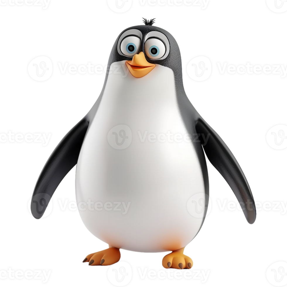 AI generated 3D Rendering of a Penguin on Transparent Background - Ai Generated png