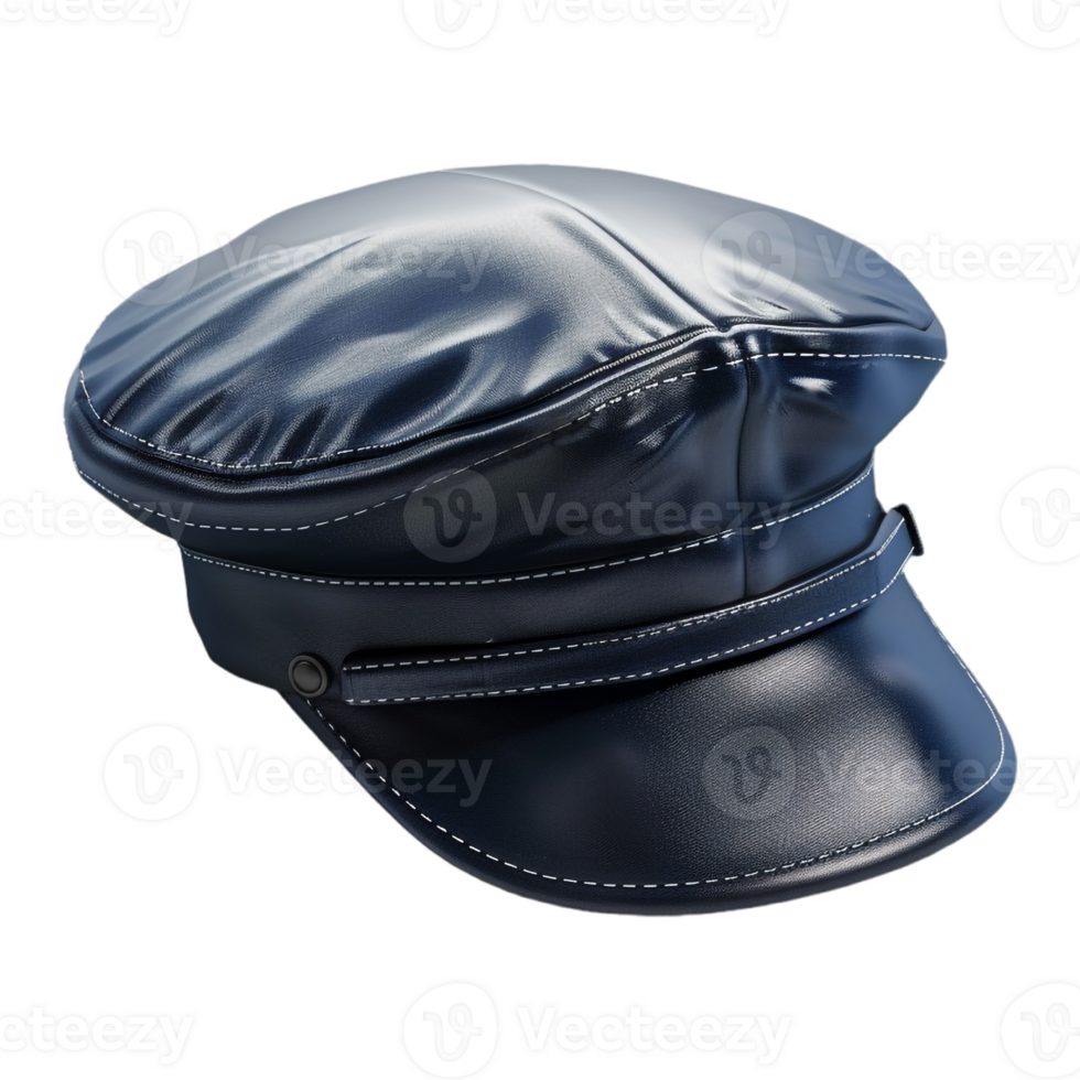 AI generated 3D Rendering of a Police Cap or Hat on Transparent Background - Ai Generated png