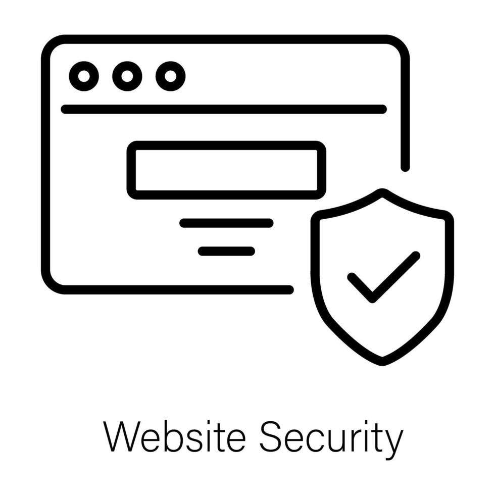 Trendy Website Security vector