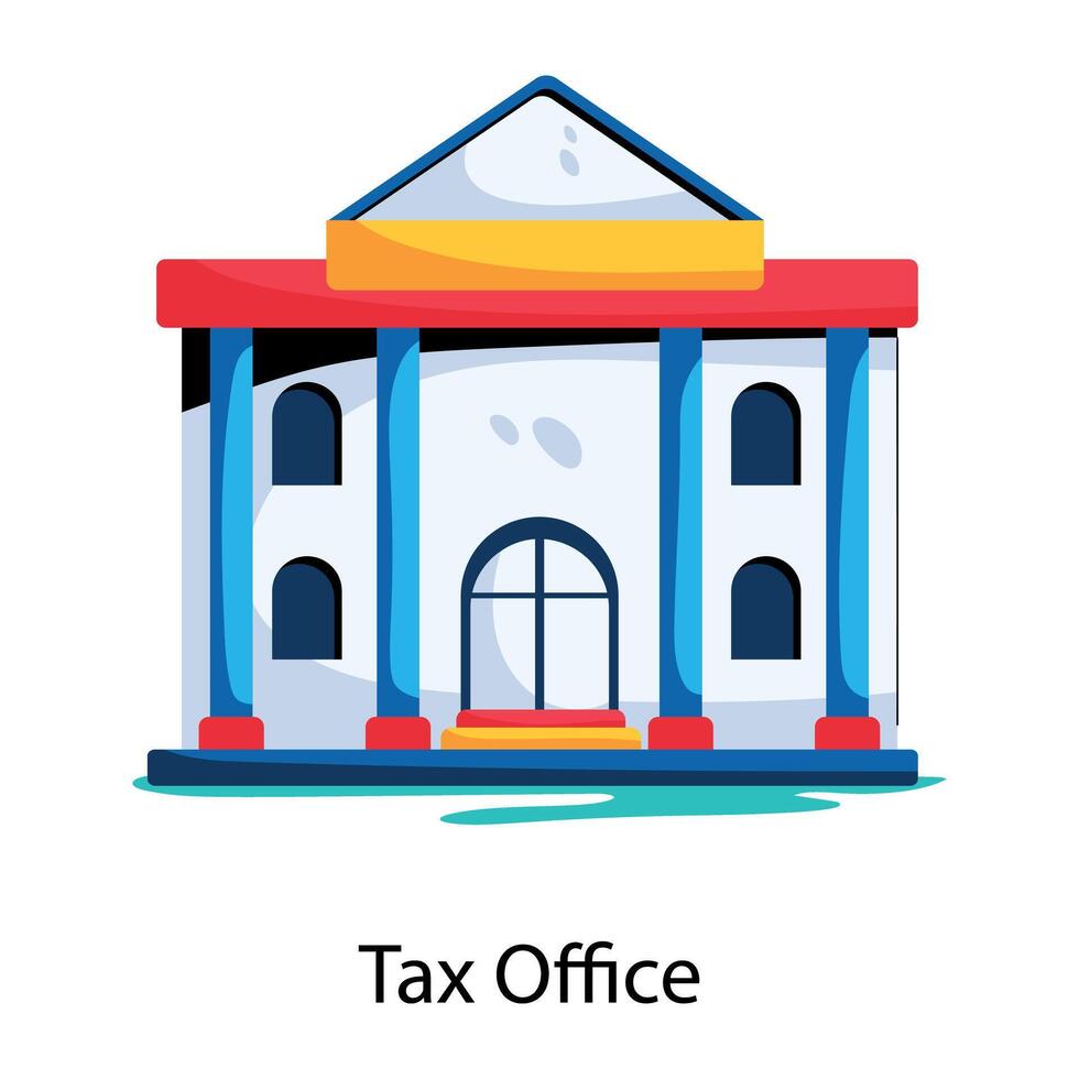 Trendy Tax Office vector