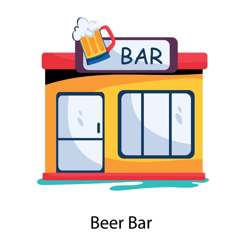 de moda cerveza bar vector
