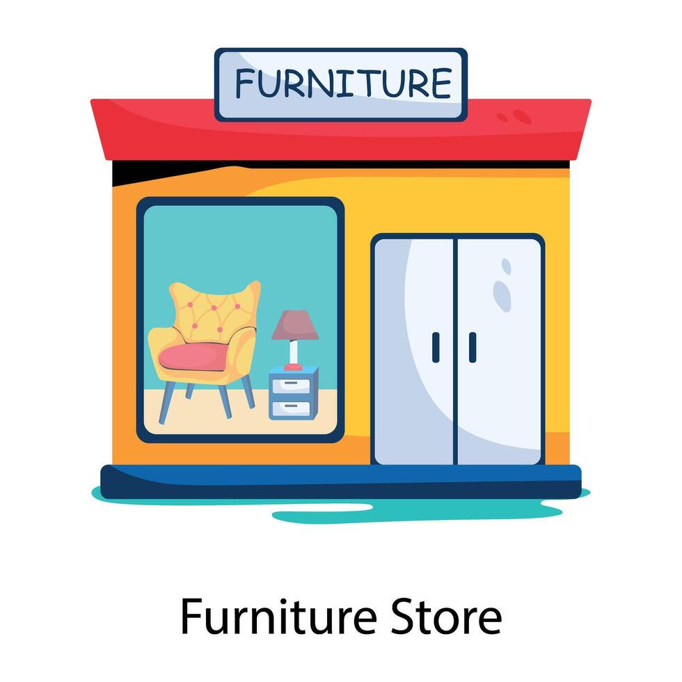 Trendy Furniture Store vector