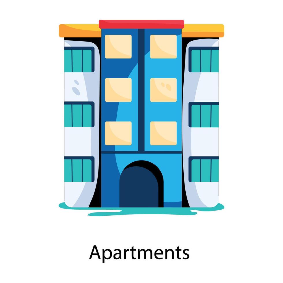 Trendy Apartments Concepts vector