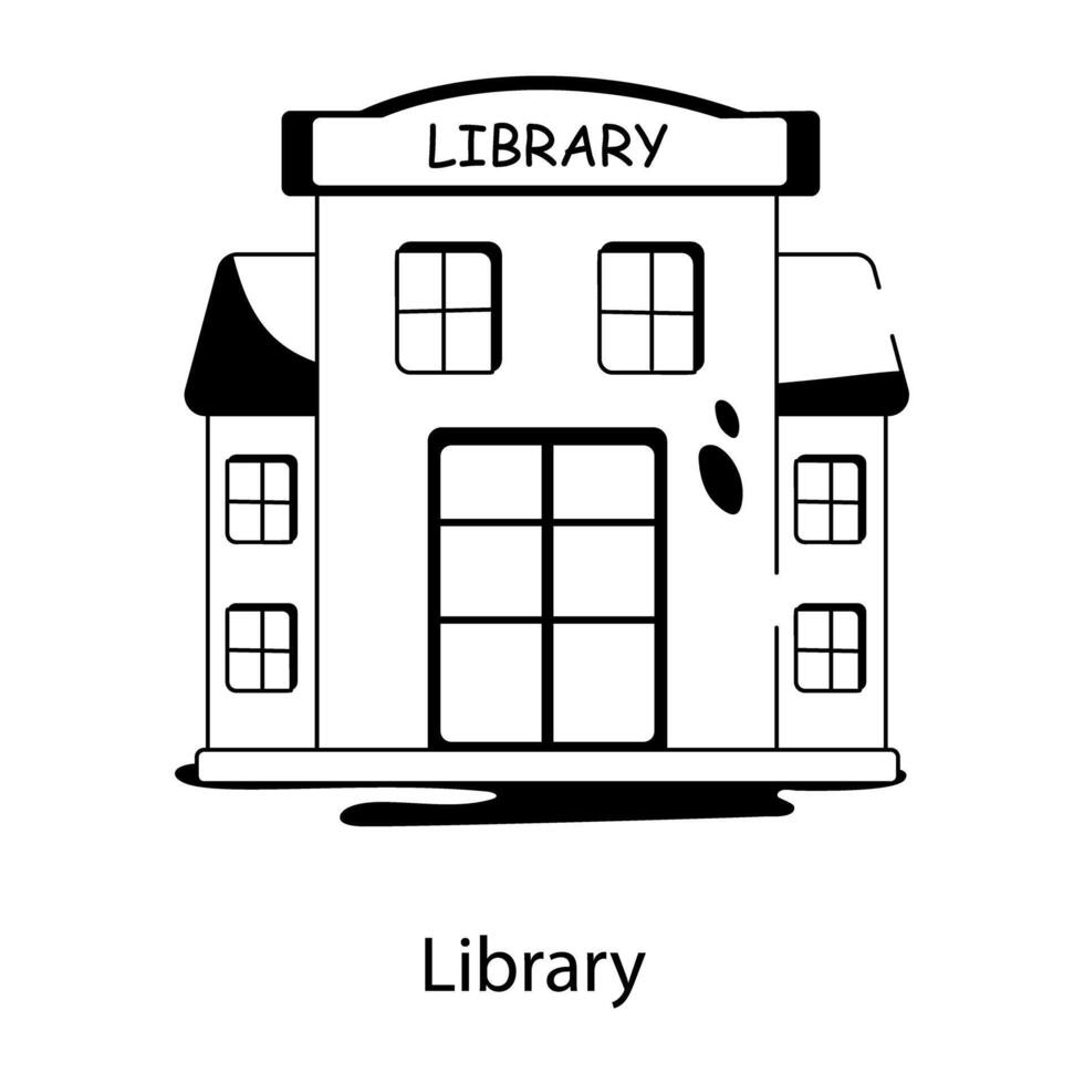 Trendy Library Concepts vector