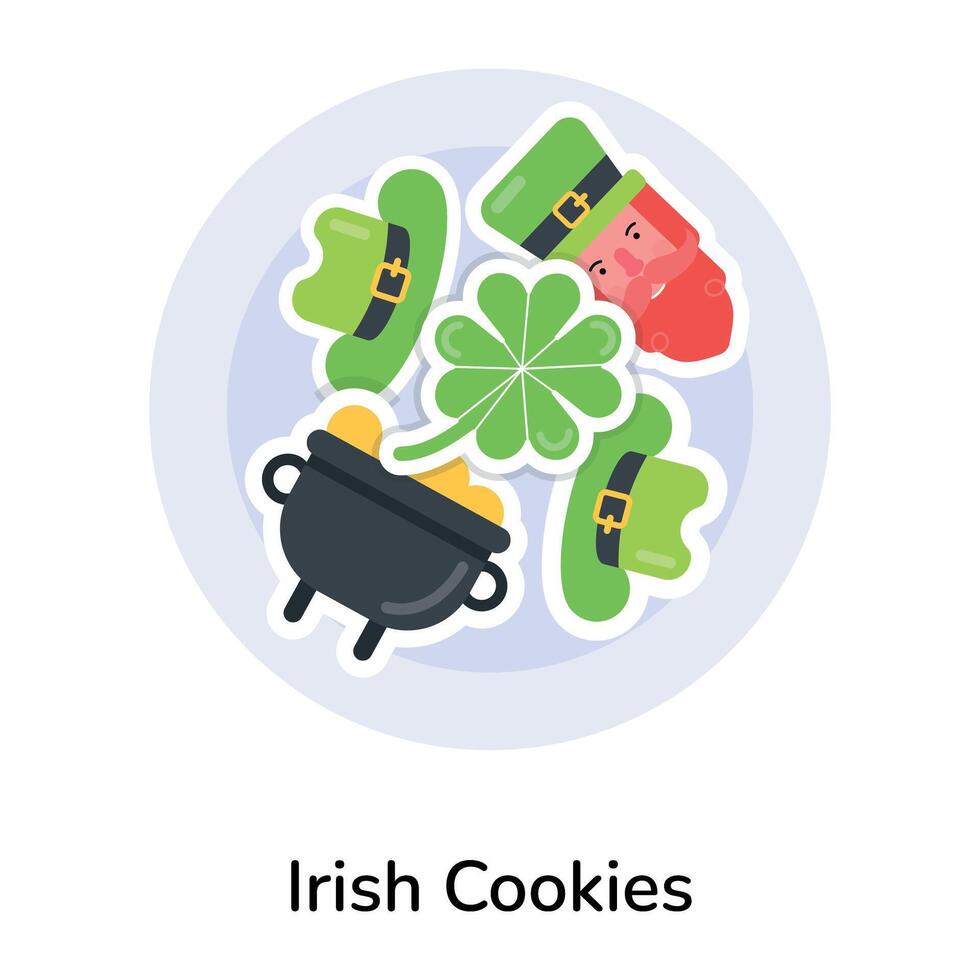 Trendy Irish Cookies vector