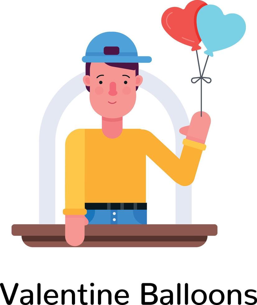 Trendy Valentine Balloons vector