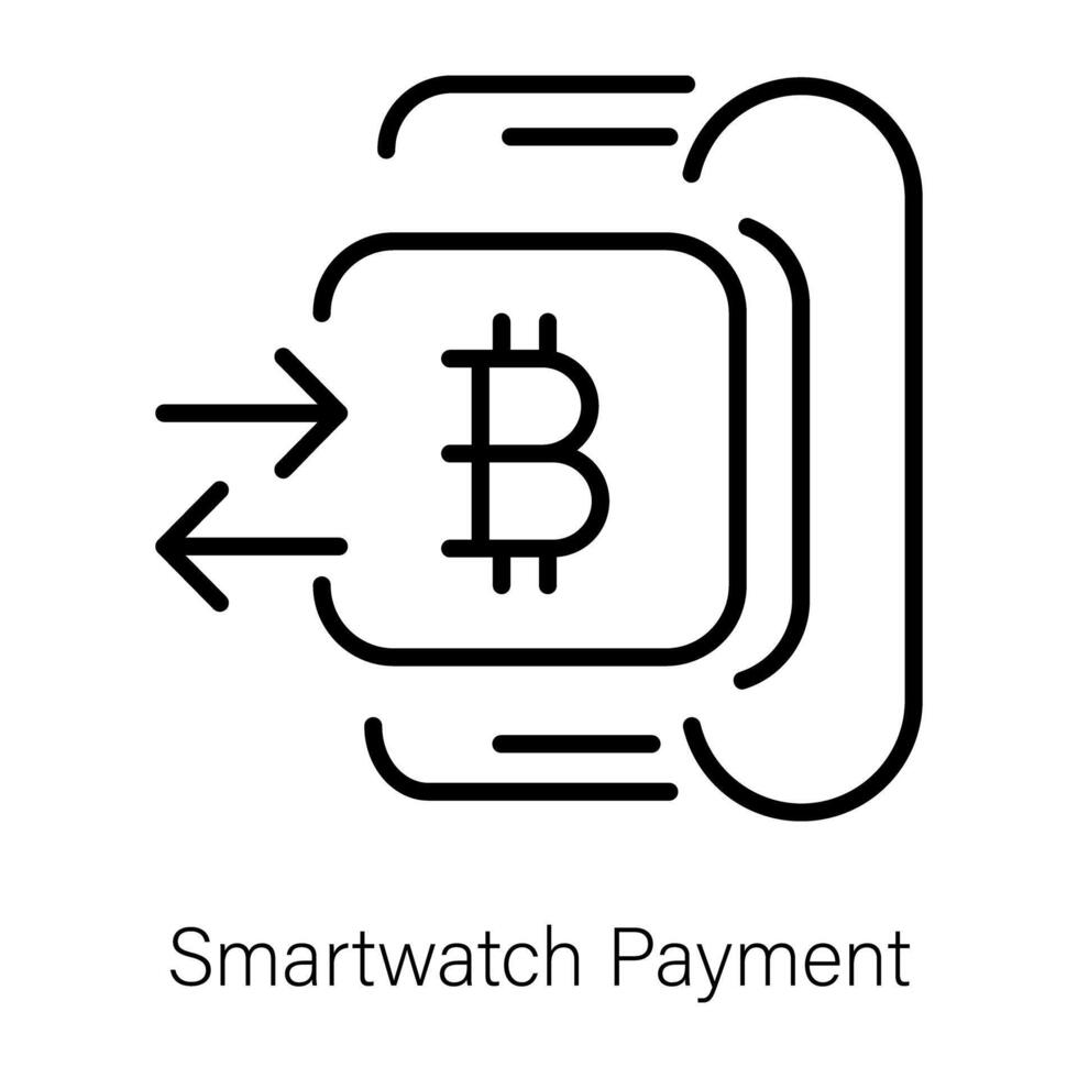 Trendy Smartwatch Payment vector