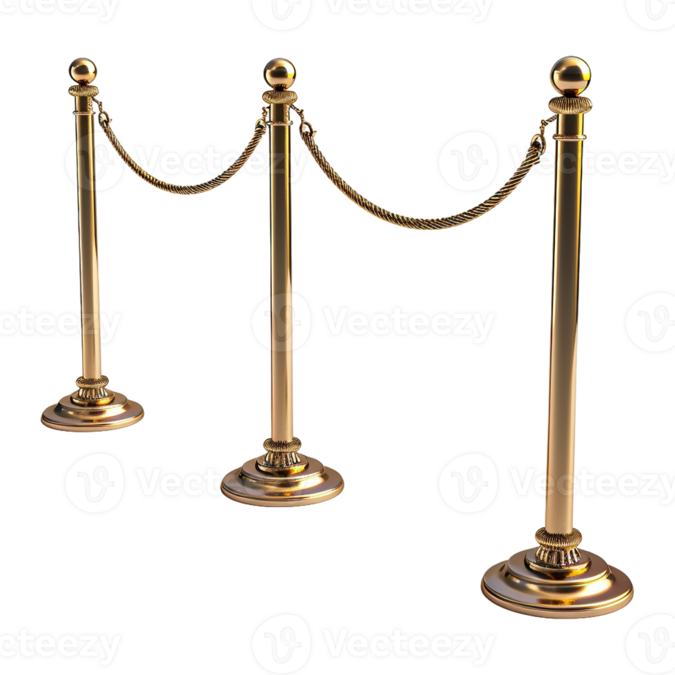 AI generated 3D Rendering of a Rope Velvet Banner on Transparent Background - Ai Generated png