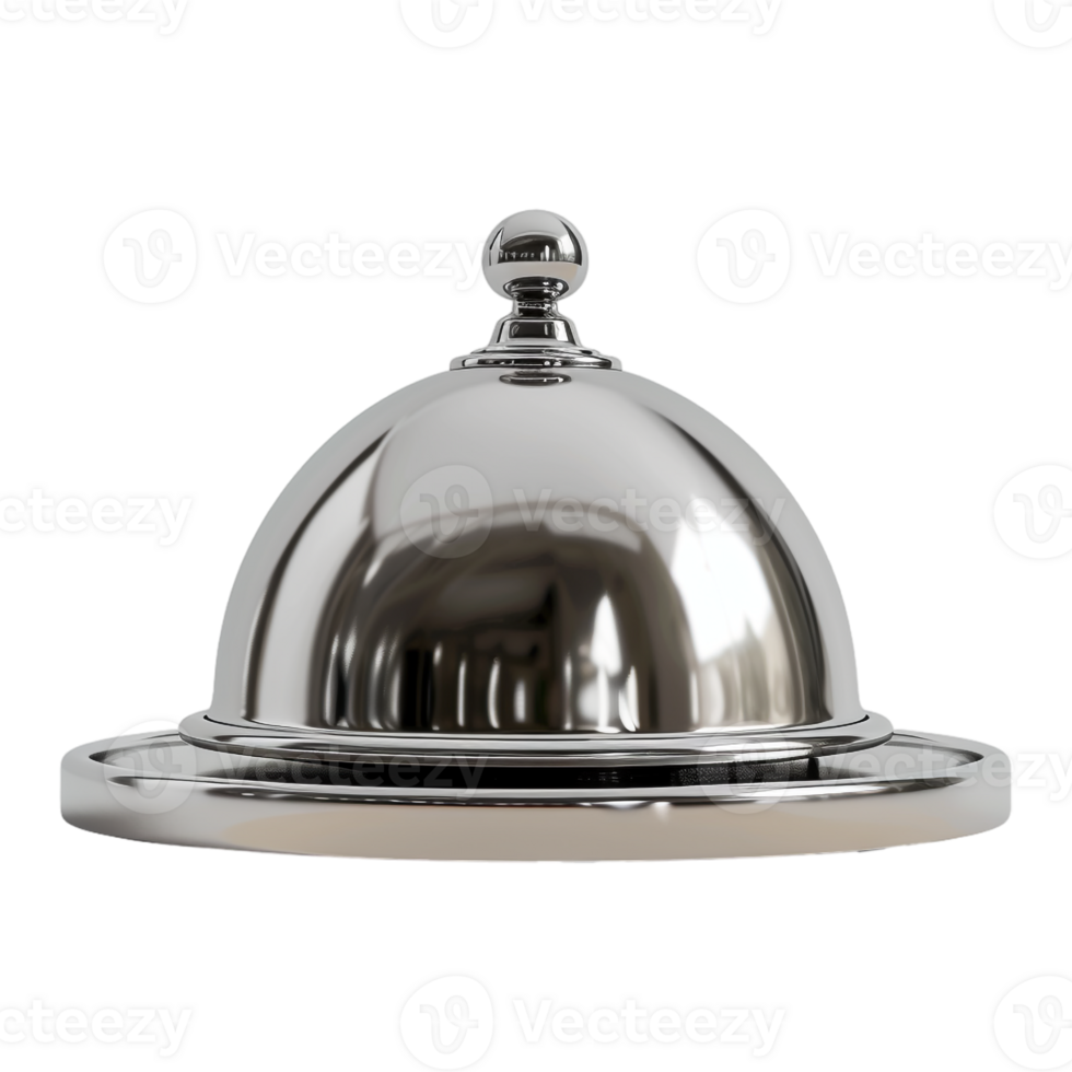 AI generated 3D Rendering of a Restaurant Cloche on Transparent Background - Ai Generated png