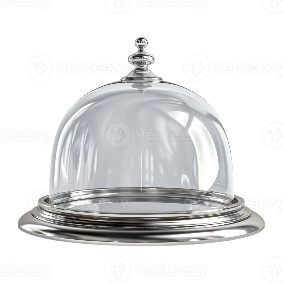 AI generated 3D Rendering of a Restaurant Cloche on Transparent Background - Ai Generated png