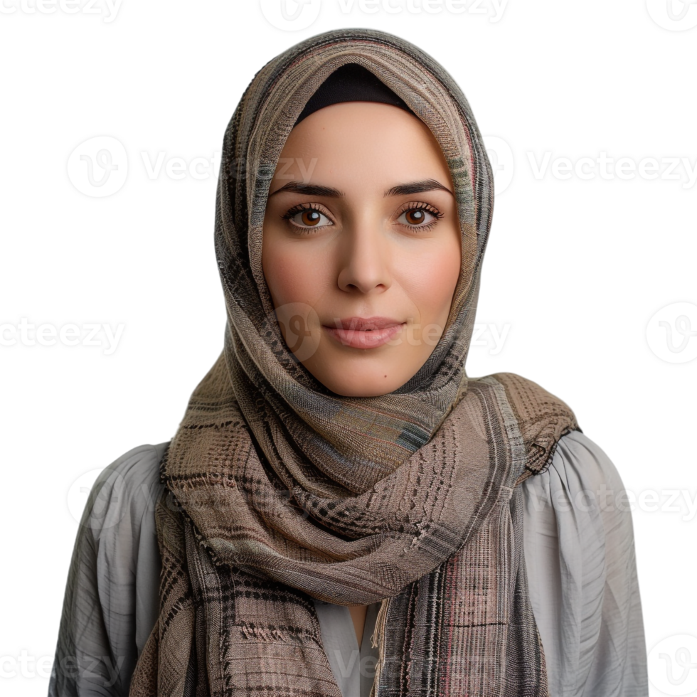 AI generated 3D Rendering of a Woman Wearing Hijaab on Transparent Background - Ai Generated png