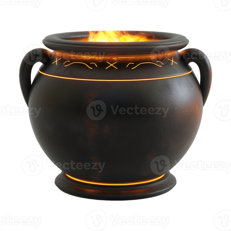 AI generated 3D Rendering of a Horror Cauldron on Transparent Background - Ai Generated png