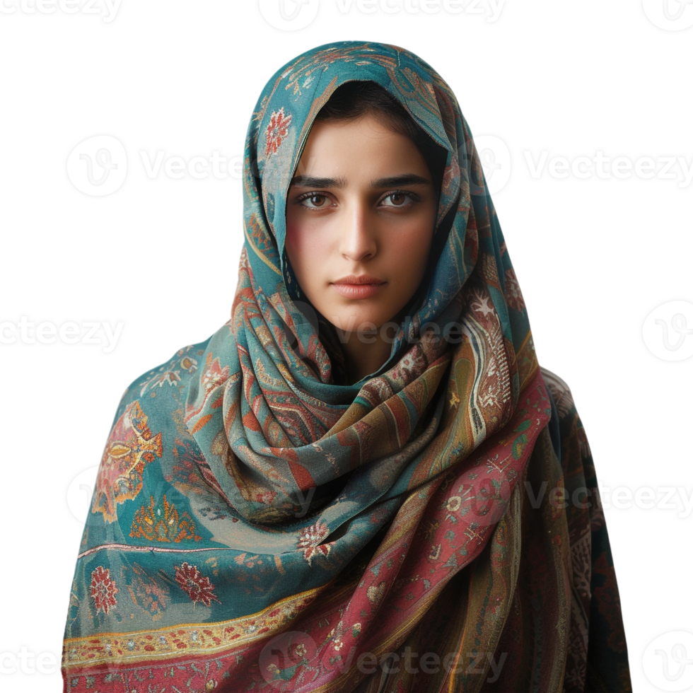 AI generated 3D Rendering of a Woman Wearing Hijaab on Transparent Background - Ai Generated png
