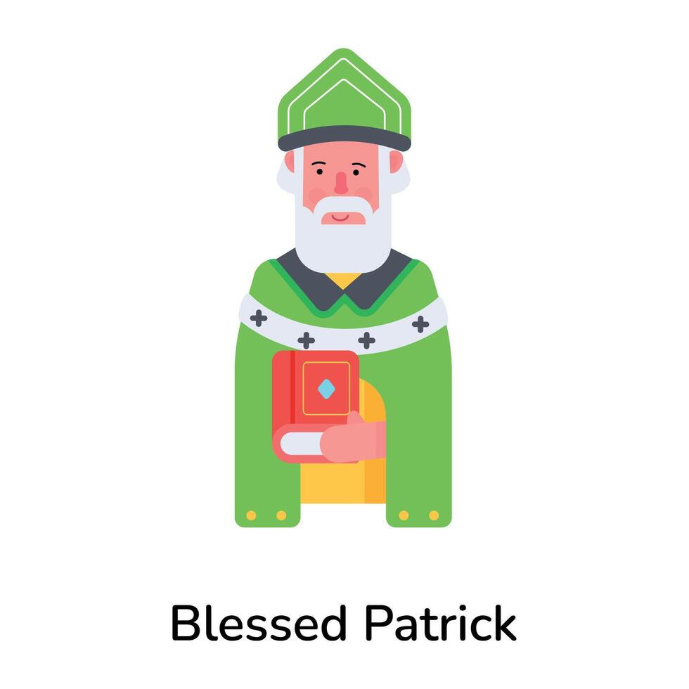 Trendy Blessed Patrick vector