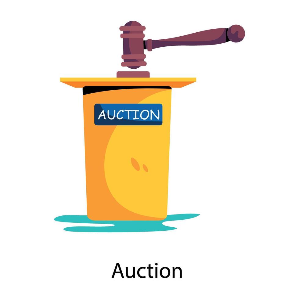 Trendy Auction Concepts vector