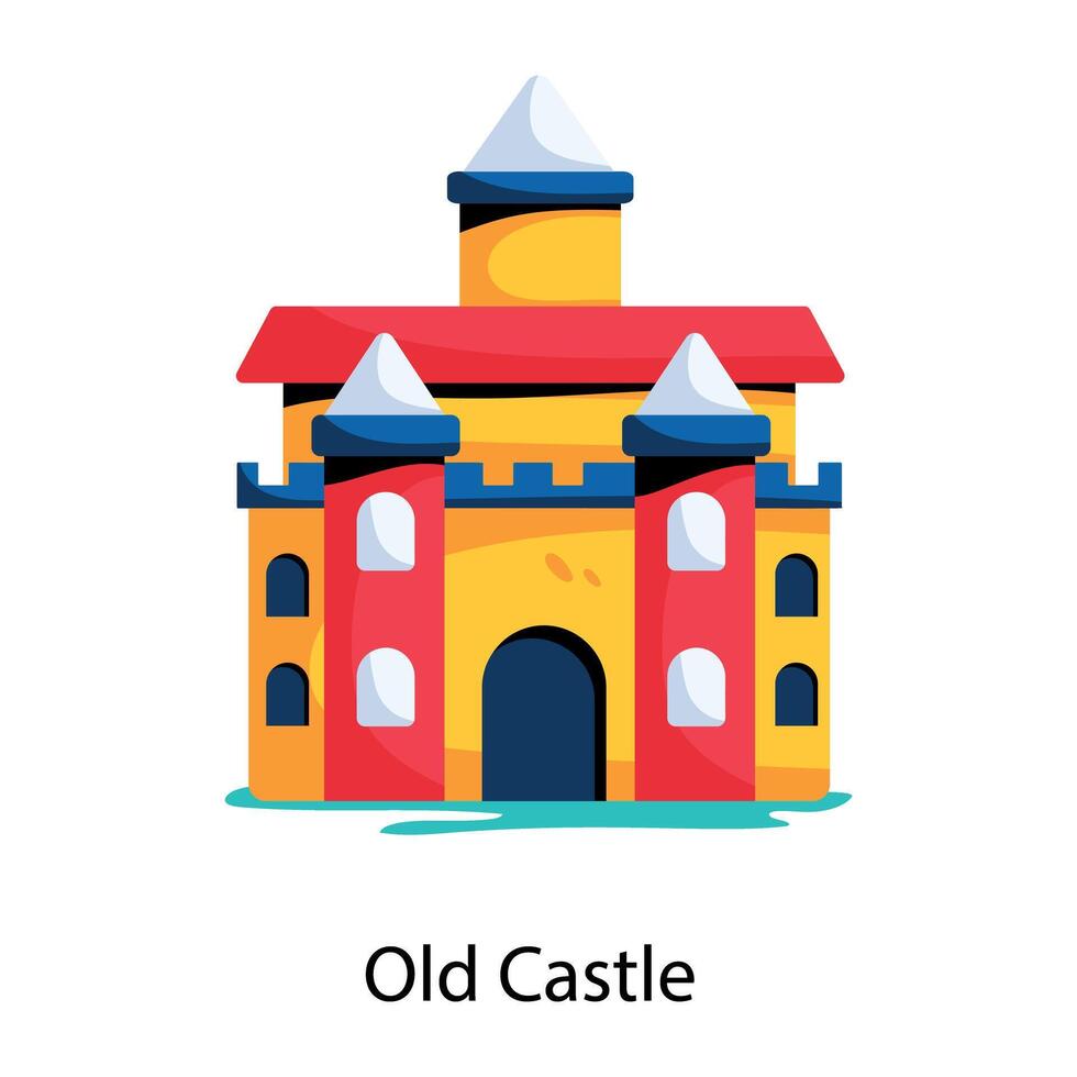 Trendy Old Castle vector