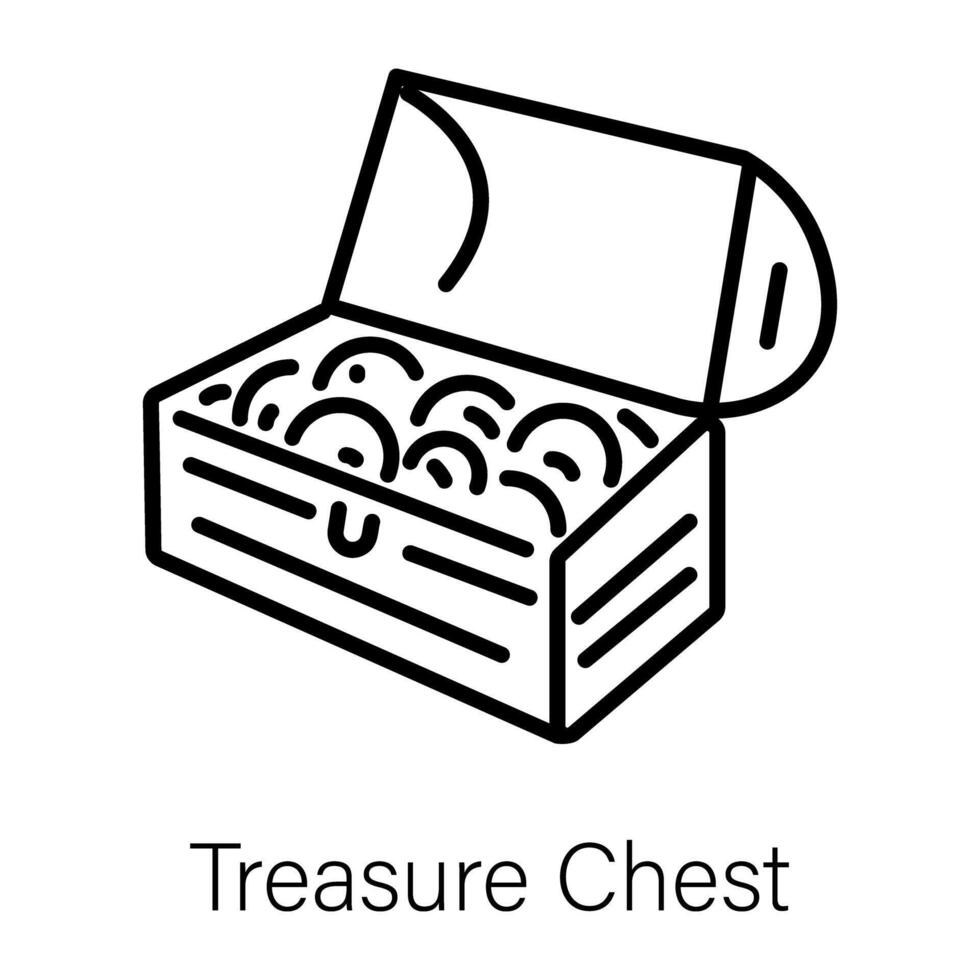 Trendy Treasure Chest vector