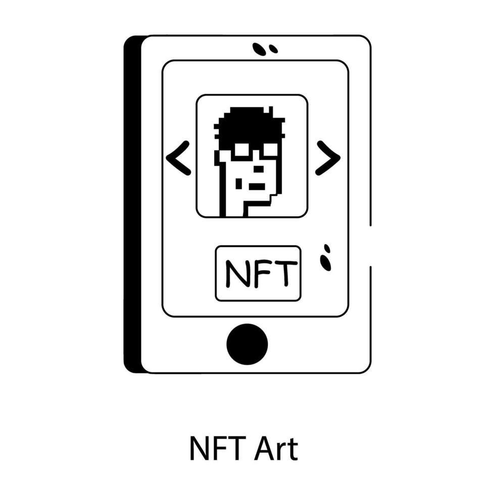Trendy NFT Art vector