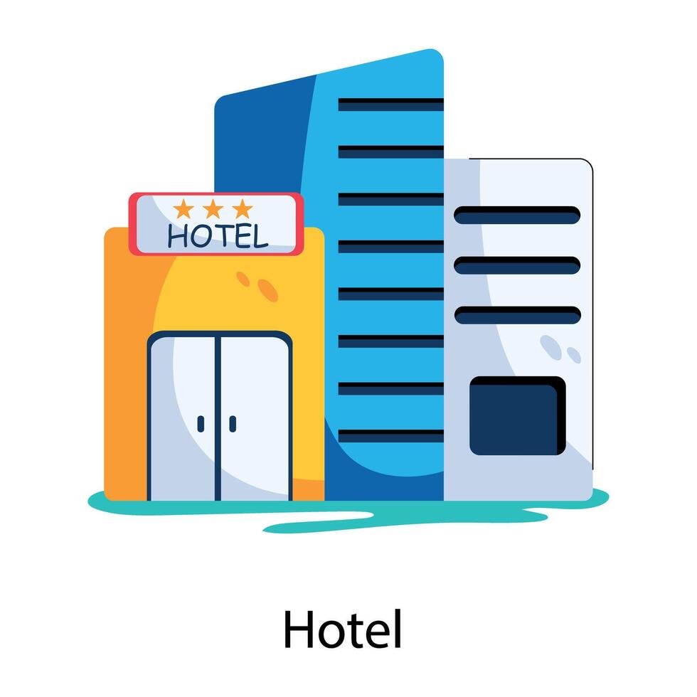 conceptos de hoteles de moda vector