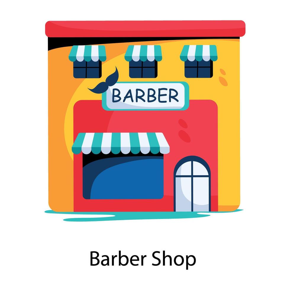 Trendy Barber Shop vector